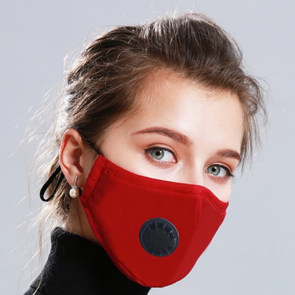 2 pieces Outdoors, Festival, Sports, Face Mask Red